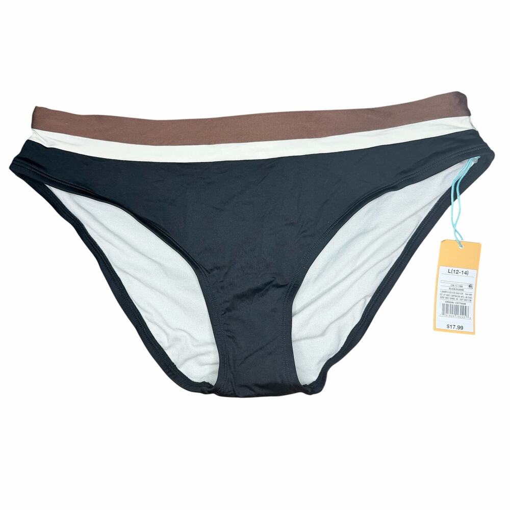NWT Kona Sol Medium Coverage Hipster Bikini Bottom Size L